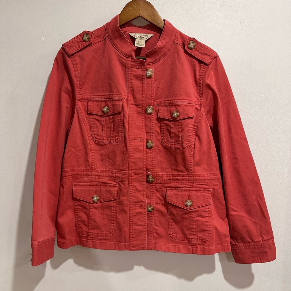 L.L. BEAN Salmon Utility Style Jacket‎ Size MP